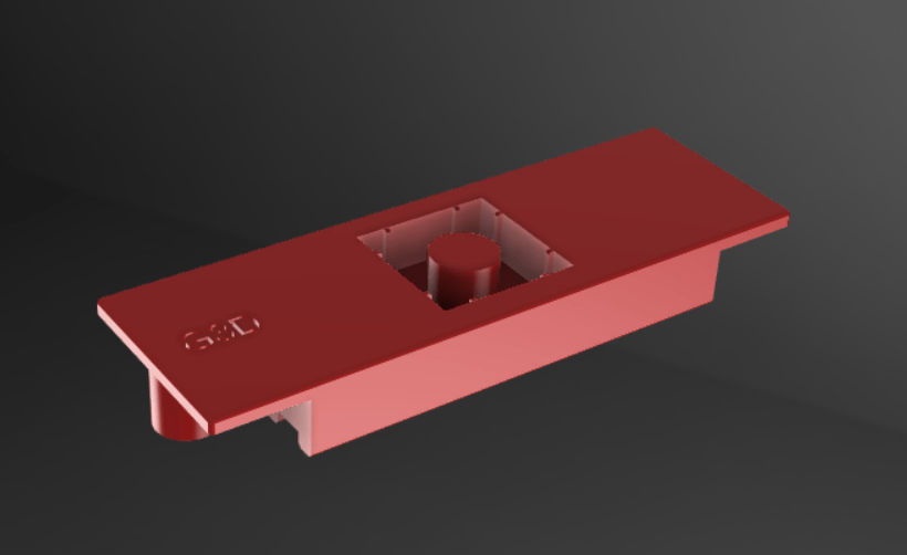 CAD Brio train track to duplo adaptor